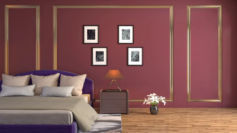 Kamar Warna Burgundy
