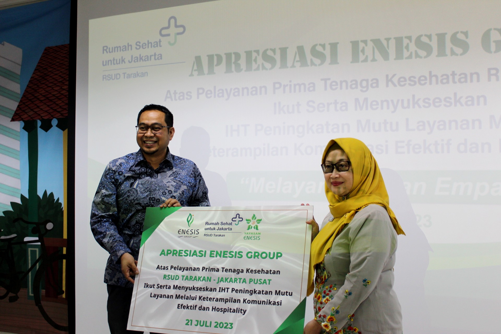 In alignment with its corporate value of "Healthy Product for Healthy Family", Enesis Group extends its support to RSUD Tarakan